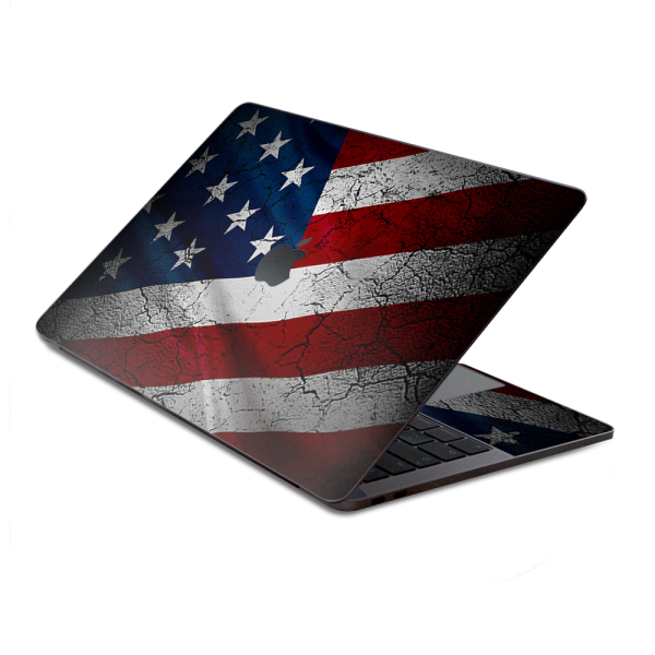 American Flag Distressed Wave | Skin For Macbook Pro 13 inch Retina Touch Bar | fits Model A1706, A1708, A3164, A1989, A3358 Cheap