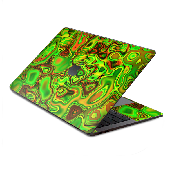 Green Glass Trippy Psychedelic | Skin For Macbook Pro 13 inch Retina Touch Bar | fits Model A1706, A1708, A3164, A1989, A3358 Online Sale