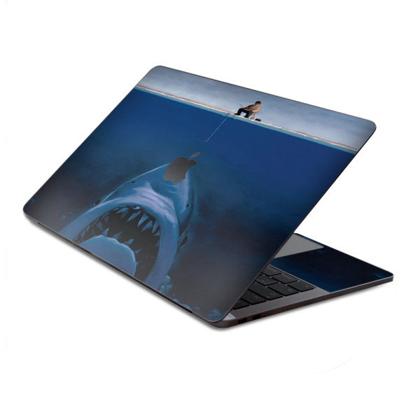 Jaws Great White Under Boat | Skin For Macbook Pro 13 inch Retina Touch Bar | fits Model A1706, A1708, A3164, A1989, A3358 Cheap