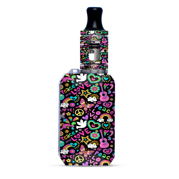 Peace And Love Guitar Rainbow | Skin For VooPoo Drag Baby Trio For Sale