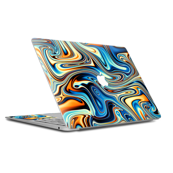Blue Orange Psychadelic Oil Slick | Skin For Macbook Air 13 inch Retina | fits models A3184, A1932 Online