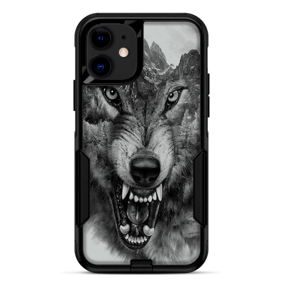Angry Wolf Growling Mountains | Skin For Otterbox Commuter for iPhone 11 Cheap