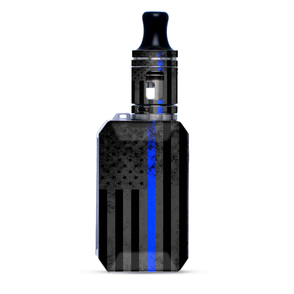 Thin Blue Line American Flag Distressed | Skin For VooPoo Drag Baby Trio For Sale