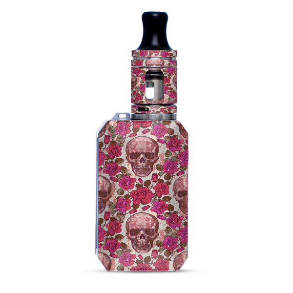 Pink Roses With Skulls Distressed | Skin For VooPoo Drag Baby Trio Discount