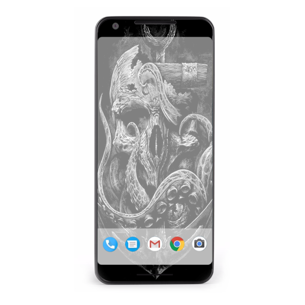 Skull Anchor Octopus Under Sea | Skin For Google Pixel 2 Supply - Image 2