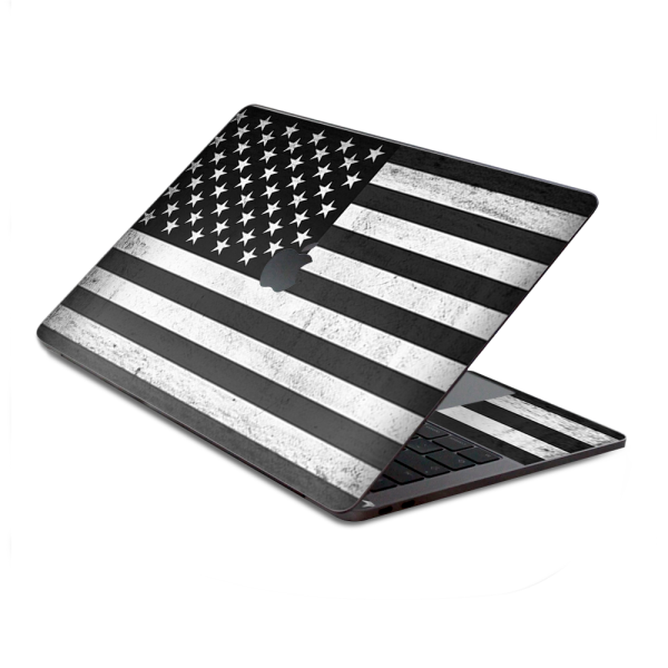 Black White Grunge Flag Usa America | Skin For Macbook Pro 13 inch Retina Touch Bar | fits Model A1706, A1708, A3164, A1989, A3358 Supply