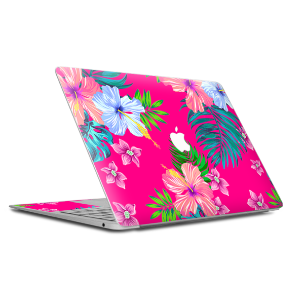 Pink Neon Hibiscus Flowers | Skin For Macbook Air 13 inch Retina | fits models A3184, A1932 Hot on Sale