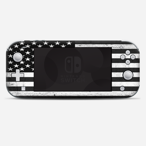 Black White Grunge Flag Usa America | Skin For Nintendo Switch Lite Online now