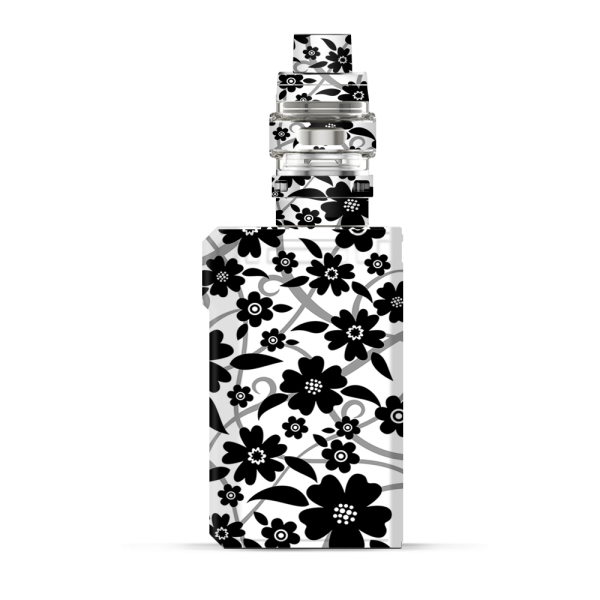 Black White Flower Print | Skin For VooPoo Alpha ZIP For Sale