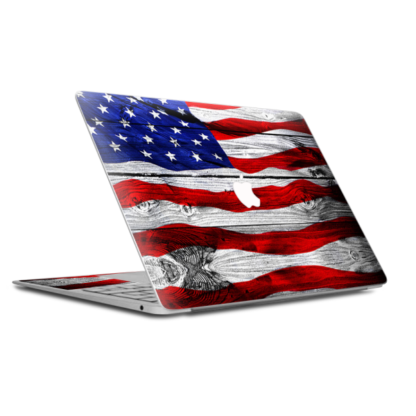 American Flag On Wood | Skin For Macbook Air 13 inch Retina | fits models A3184, A1932 For Cheap