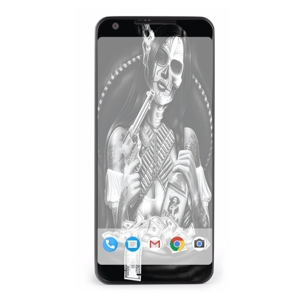 Skull Girl Gangster | Skin For Google Pixel 2 Sale - Image 2