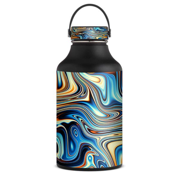 Blue Orange Psychadelic Oil Slick | Skin For Hydro Flask 60oz Online Sale