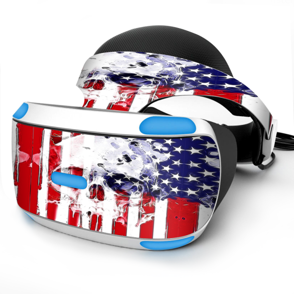 U.S.A. Flag Skull Drip | Skin For Sony Playstation VR Hot on Sale