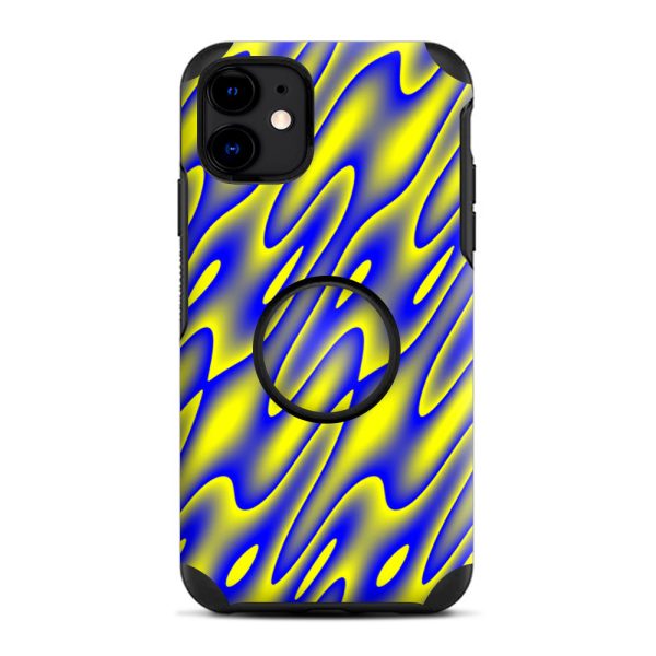 Neon Blue Yellow Trippy | Skin For Otter Pop Symmetry for iPhone 11 For Sale