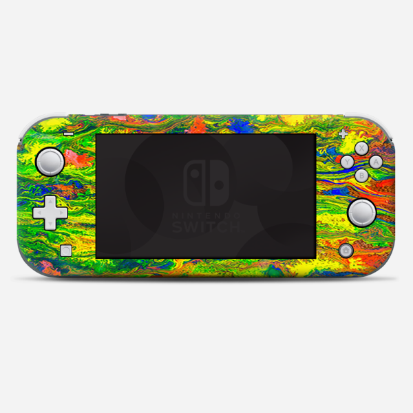 Green Trippy Color Mix Psychedelic | Skin For Nintendo Switch Lite Online