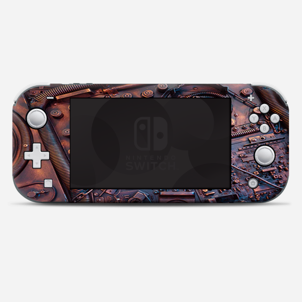 Steampunk Metal Panel Vault Gear | Skin For Nintendo Switch Lite Cheap