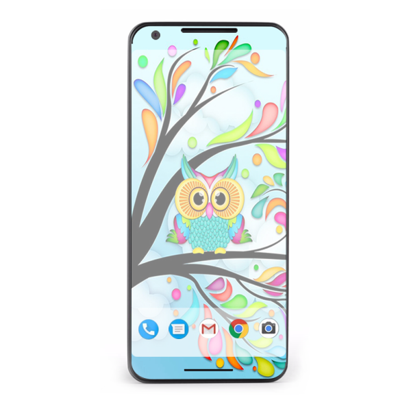 Colorful Artistic Owl In Tree | Skin For Google Pixel 2 For Cheap - Image 2