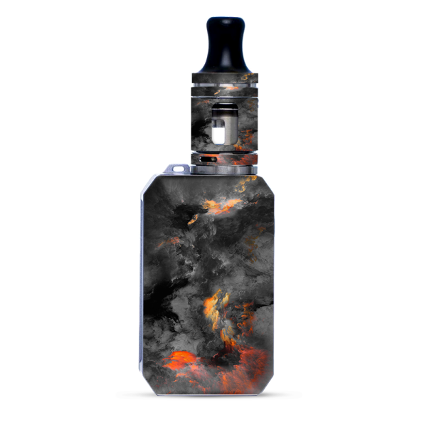 Grey Clouds On Fire Paint | Skin For VooPoo Drag Baby Trio Online Hot Sale