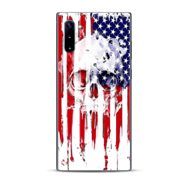 U.S.A. Flag Skull Drip | Skin For Samsung Galaxy Note 10 Discount
