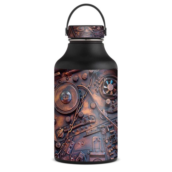 Steampunk Metal Panel Vault Gear | Skin For Hydro Flask 60oz Hot on Sale