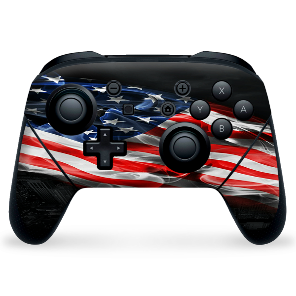 American Flag Waving | Skin For Nintendo Switch Pro Controller on Sale