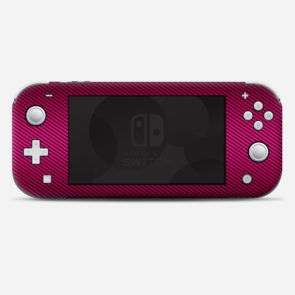 Pink,Black Carbon Fiber Look | Skin For Nintendo Switch Lite Online Sale