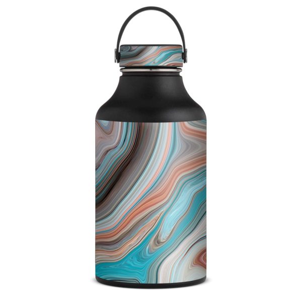 Teal Blue Brown Geode Stone Marble | Skin For Hydro Flask 60oz Hot on Sale