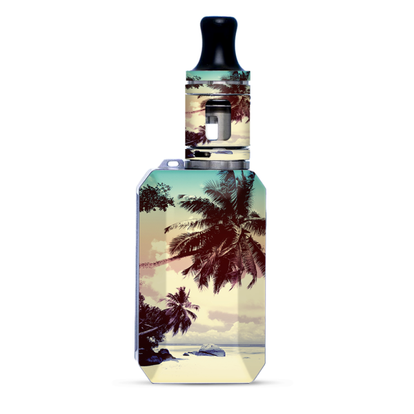 Faded Beach Palm Tree Tropical | Skin For VooPoo Drag Baby Trio Supply