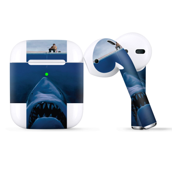 Jaws Great White Under Boat | Skin For Apple AirPods Sale