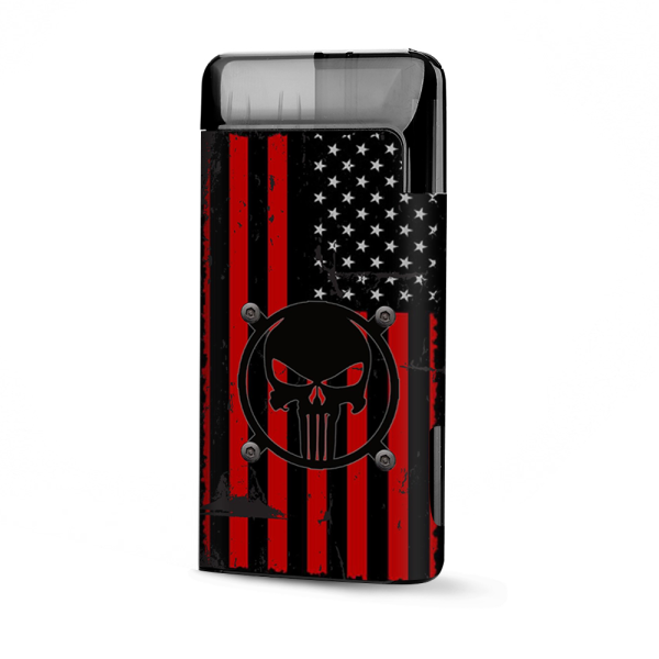 Red American Flag Black Punish Badge | Skin For Suorin Air Plus on Sale