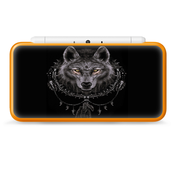 Wolf Dreamcatcher Back White | Skin For Nintendo 2DS XL Online now