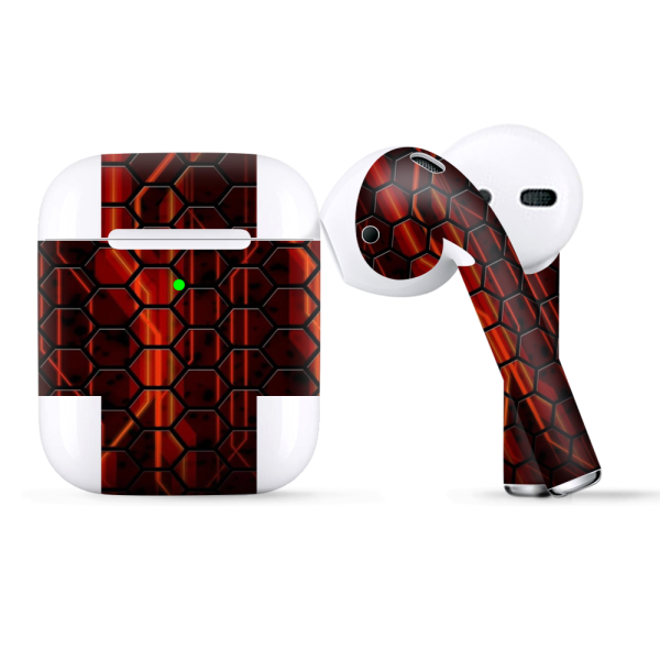 Abstract Red Metal | Skin For Apple AirPods on Sale