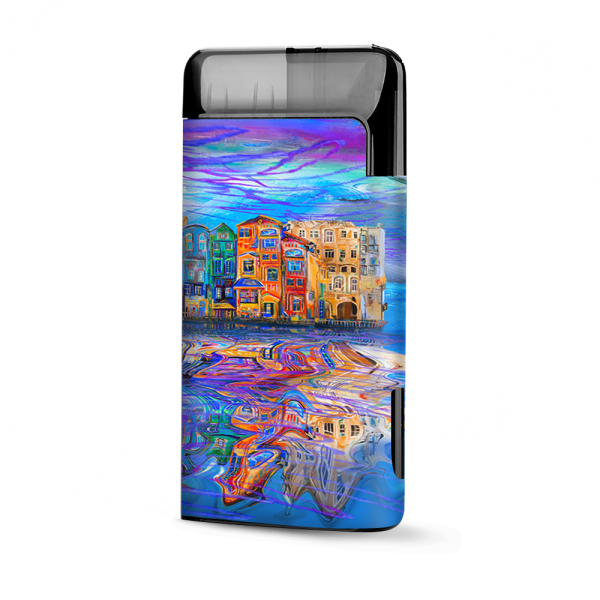 Colorful Oil Painting Water Reflection Town Homes | Skin For Suorin Air Plus For Cheap