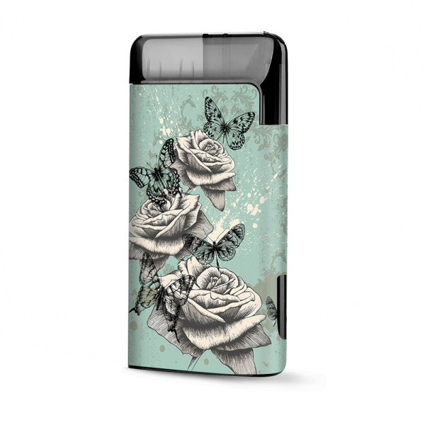 Butterflies Roses Teal Distressed Vintage | Skin For Suorin Air Plus Cheap