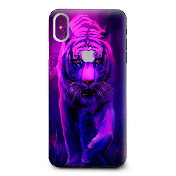 Tiger Prowl Pink Purple Neon Jungle Apple iPhone XS Max Skin For Discount
