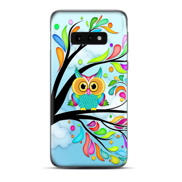 Colorful Artistic Owl In Tree | Skin For Samsung Galaxy S10e Sale