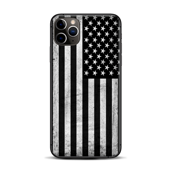 Black White Grunge Flag Usa America | Skin For Apple iPhone 11 Pro Max For Sale