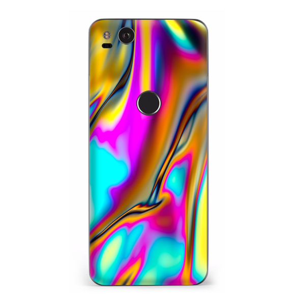 Oil Slick Resin Iridium Glass Colors | Skin For Google Pixel 2 Online Hot Sale