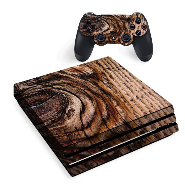 Wood Panel Mahogany Knot Solid Sony PS4 Pro Skin Sale