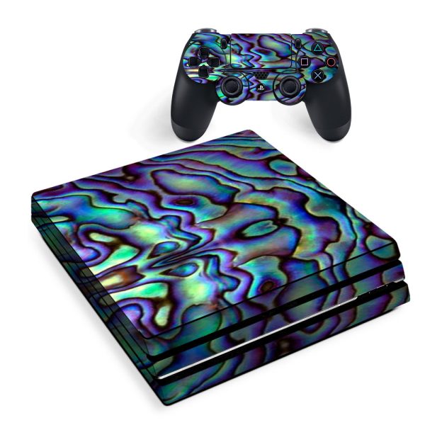 Abalone Sea Shell Green Blue Purple Sony PS4 Pro Skin Supply
