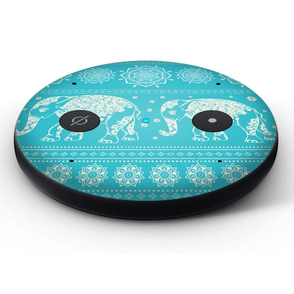 Blue Elephant Pattern Print | Skin For Amazon Echo Input Online Sale