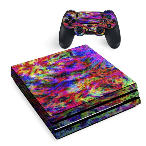 Tye Dye Fibers Felt Tie Die Colorful Sony PS4 Pro Skin Supply