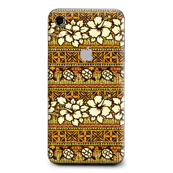 Hawaiian Hisbiscus Turtle Pattern Apple iPhone XR Skin For Sale