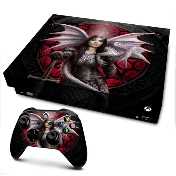 Anne Stokes Valour | Skin Decal Vinyl Wrap for xBox One X Console & Controller Fashion