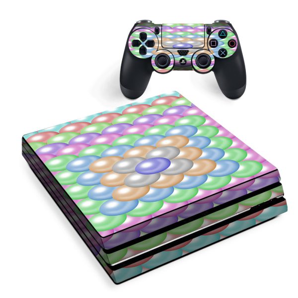 Pastel Bubbles Design Sony PS4 Pro Skin Hot on Sale