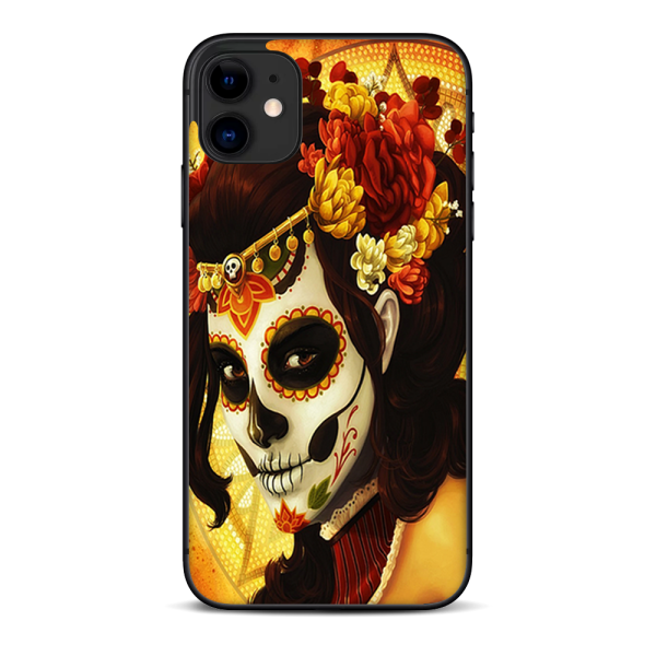 Skull Girl Dia De Los Muertos Paint | Skin For Apple iPhone 11 Sale