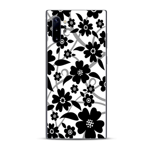 Black White Flower Print | Skin For Samsung Galaxy Note 10 Plus For Cheap