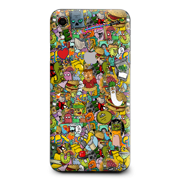 Sticker Slap Cartoon Bomb Apple iPhone XR Skin Sale