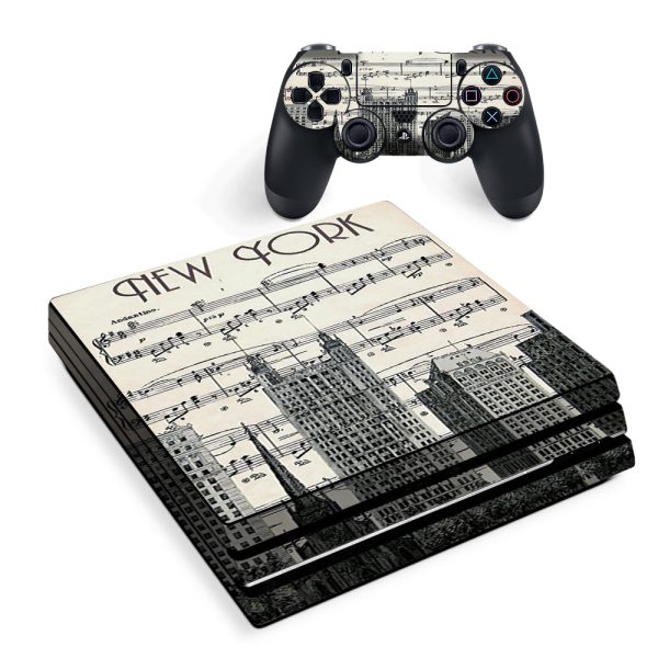 New York City Music Notes Sony PS4 Pro Skin Online Sale