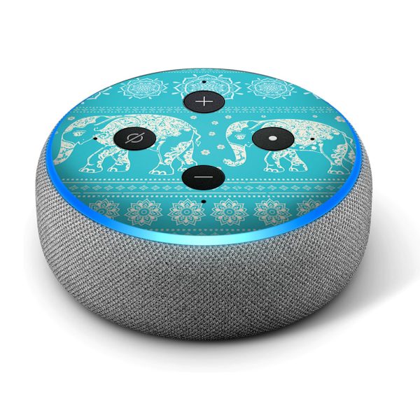 Blue Elephant Pattern Print | Skin For Amazon Echo Dot 3rd Generation Supply